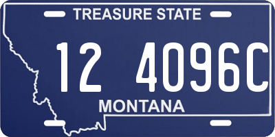 MT license plate 124096C
