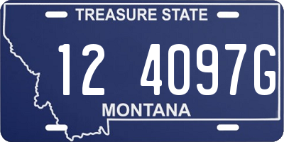 MT license plate 124097G