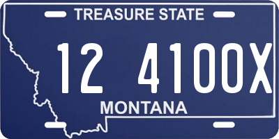 MT license plate 124100X