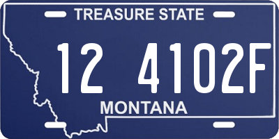 MT license plate 124102F