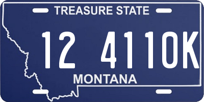 MT license plate 124110K