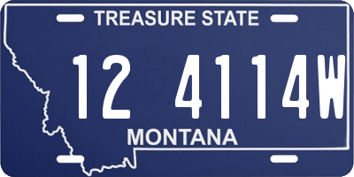 MT license plate 124114W