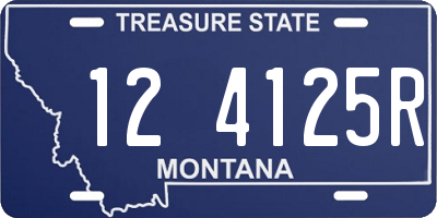MT license plate 124125R