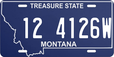 MT license plate 124126W