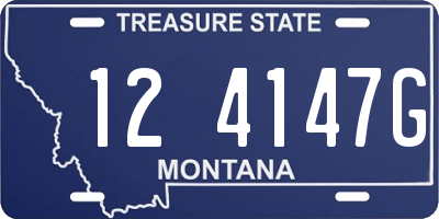 MT license plate 124147G