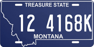 MT license plate 124168K