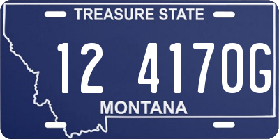 MT license plate 124170G