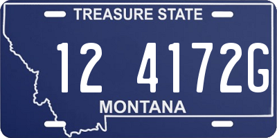 MT license plate 124172G