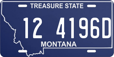 MT license plate 124196D