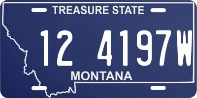 MT license plate 124197W