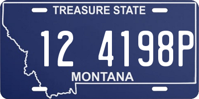 MT license plate 124198P