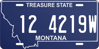MT license plate 124219W