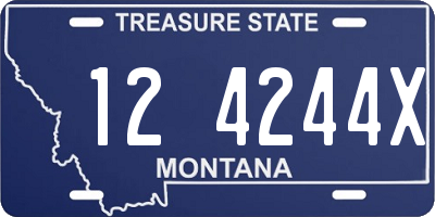 MT license plate 124244X