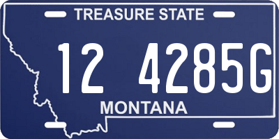 MT license plate 124285G