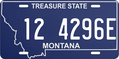 MT license plate 124296E