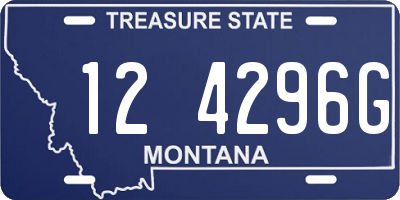 MT license plate 124296G