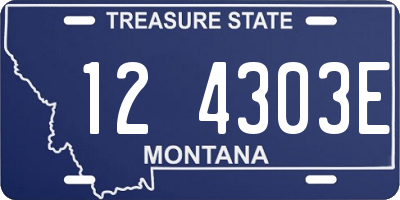 MT license plate 124303E