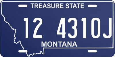 MT license plate 124310J