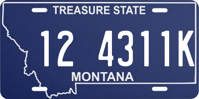 MT license plate 124311K