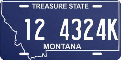 MT license plate 124324K