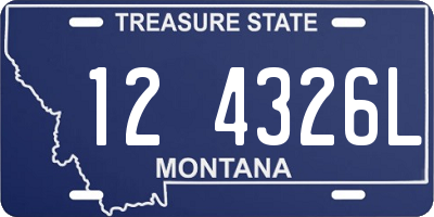 MT license plate 124326L
