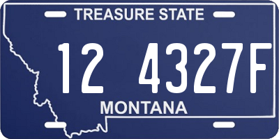 MT license plate 124327F