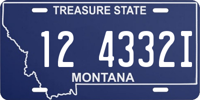 MT license plate 124332I