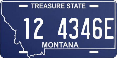 MT license plate 124346E