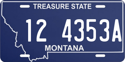 MT license plate 124353A