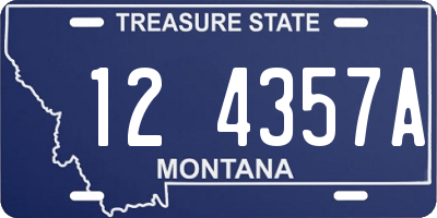 MT license plate 124357A
