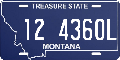 MT license plate 124360L