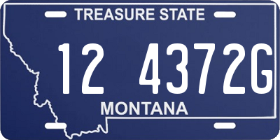 MT license plate 124372G