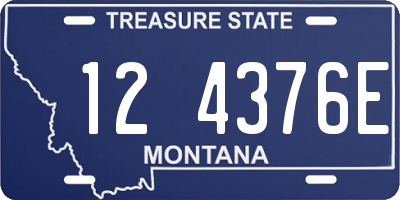 MT license plate 124376E