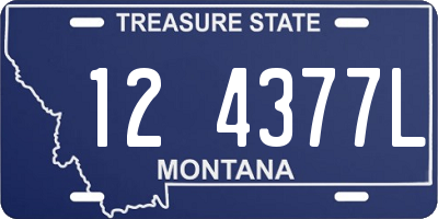 MT license plate 124377L