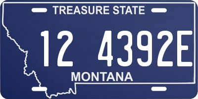 MT license plate 124392E