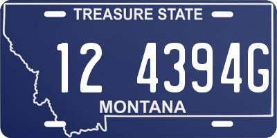 MT license plate 124394G
