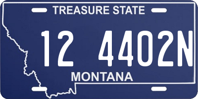 MT license plate 124402N