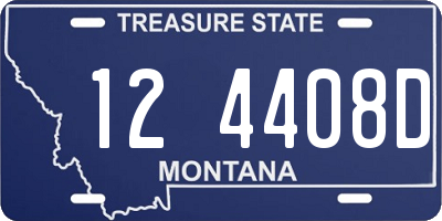 MT license plate 124408D
