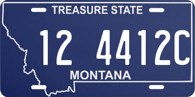 MT license plate 124412C