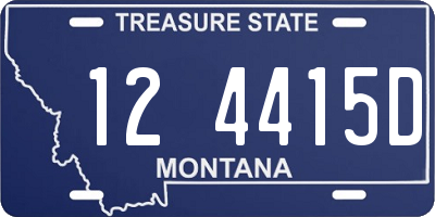 MT license plate 124415D