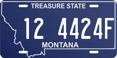MT license plate 124424F