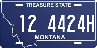 MT license plate 124424H