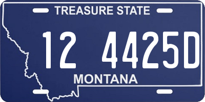 MT license plate 124425D