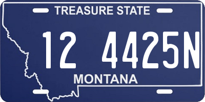 MT license plate 124425N