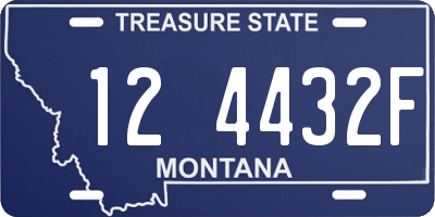MT license plate 124432F