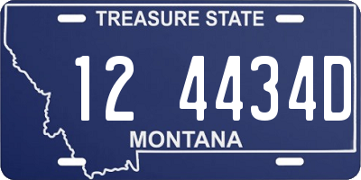MT license plate 124434D