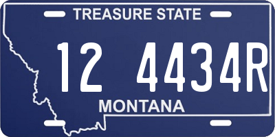 MT license plate 124434R