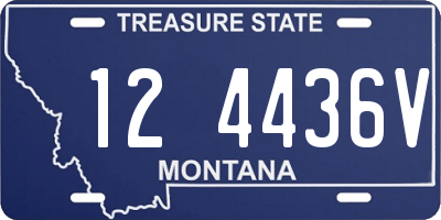 MT license plate 124436V