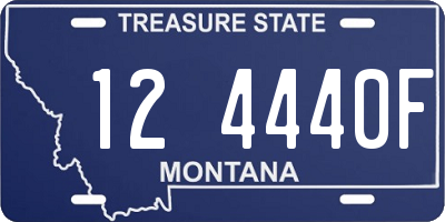 MT license plate 124440F