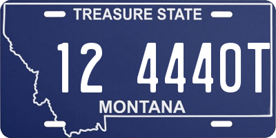 MT license plate 124440T